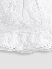JoJo Maman Bébé White Broderie Anglaise Sun Hat - Image 4 of 4