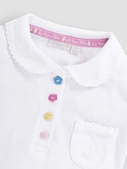 JoJo Maman Bébé White Polo Shirt - Image 4 of 5