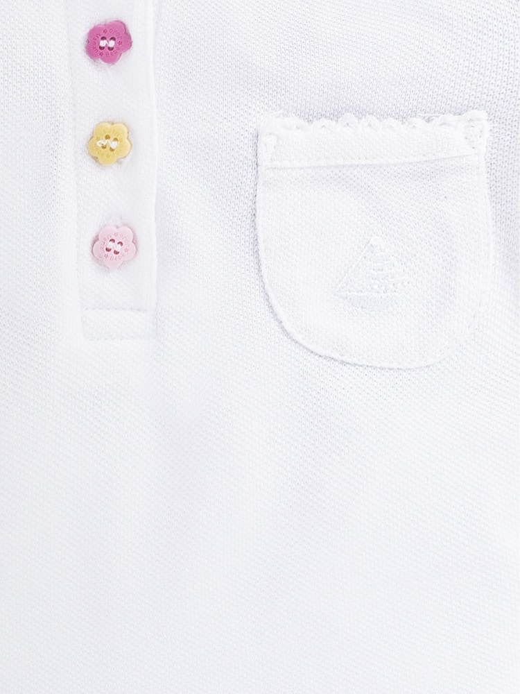 JoJo Maman Bébé White Polo Shirt - Image 5 of 5