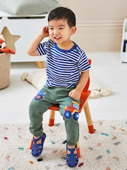 JoJo Maman Bébé Indigo Blue Stripe T-Shirt - Image 1 of 4