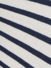 JoJo Maman Bébé Ecru Navy Stripe Stripe T-Shirt - Image 3 of 5