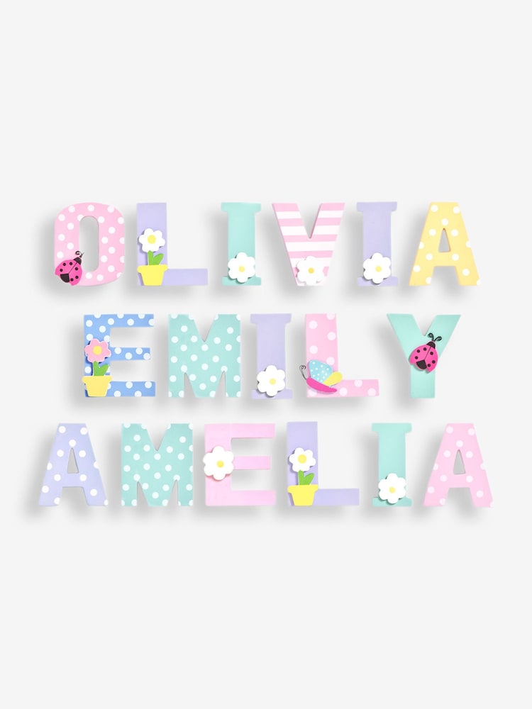 JoJo Maman Bébé Pastel Wooden Letters - Image 1 of 13