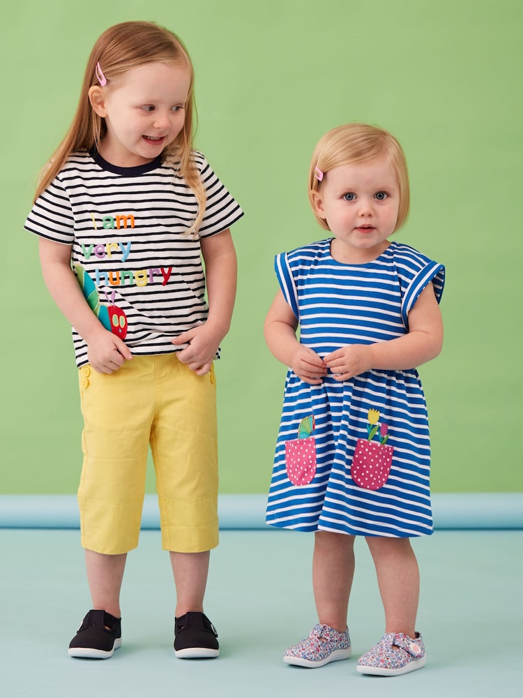 JoJo Maman Bébé Sunshine Girls' Twill Clamdiggers - Image 1 of 6