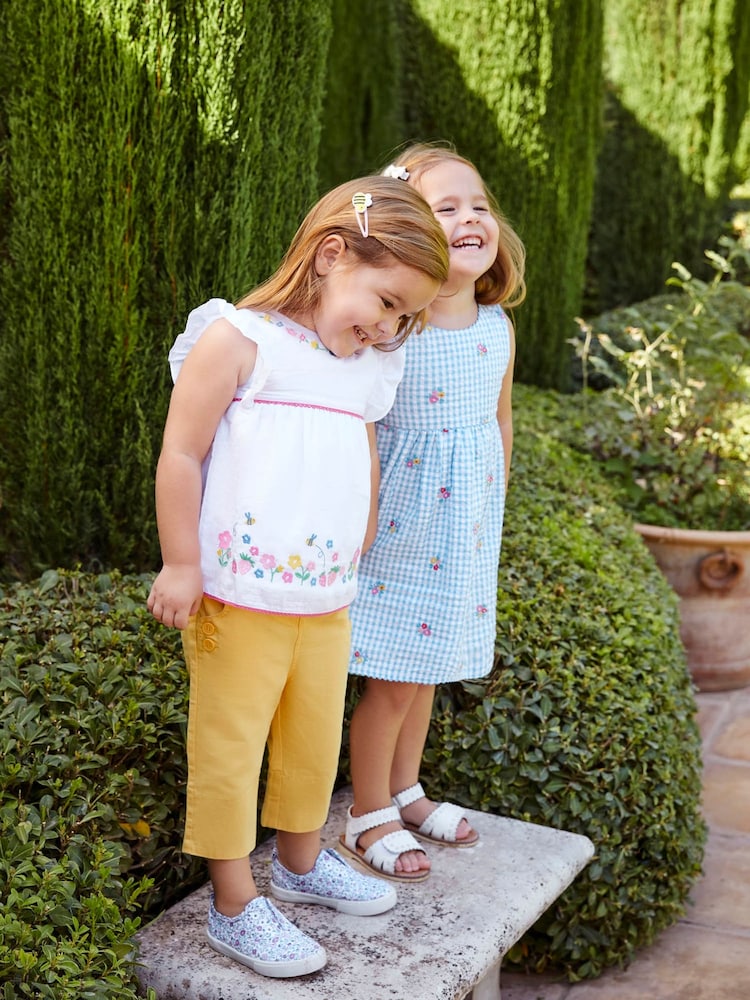 JoJo Maman Bébé Sunshine Girls' Twill Clamdiggers - Image 3 of 6