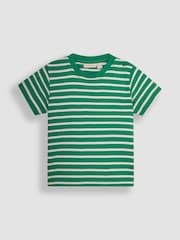 JoJo Maman Bébé Green Stripe T-Shirt - Image 1 of 4