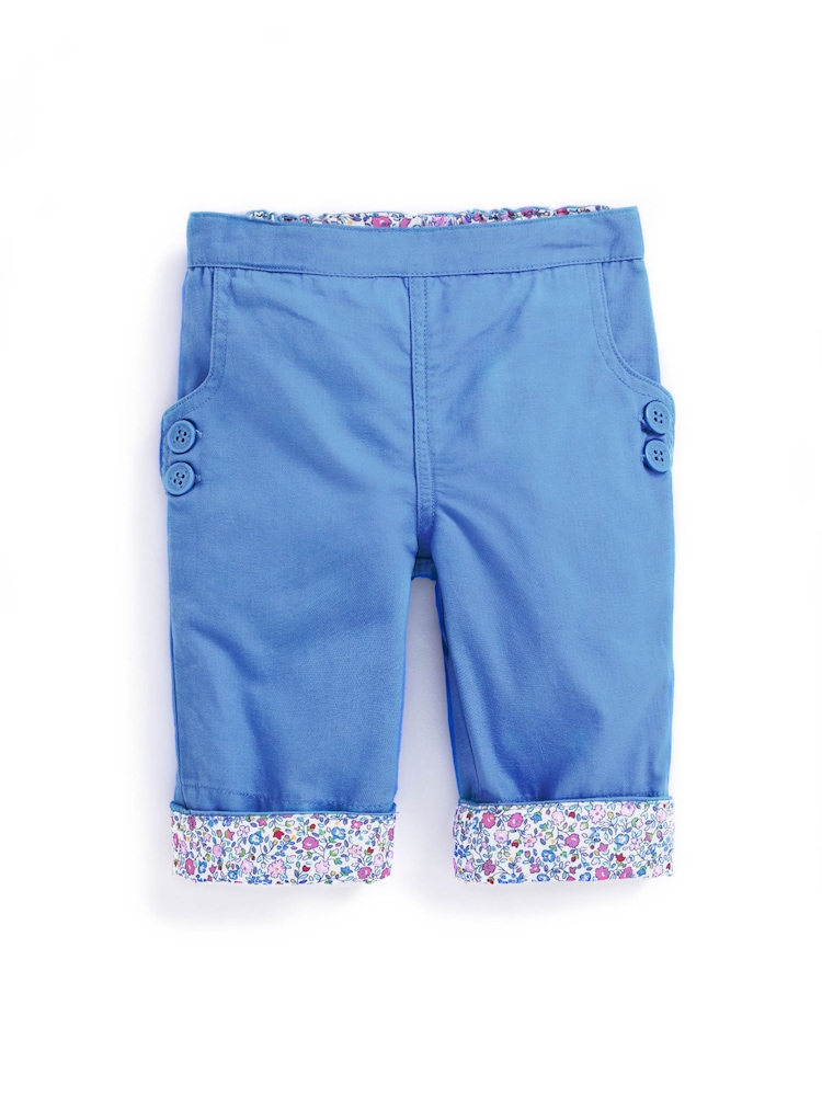 JoJo Maman Bébé Cornflower Girls' Twill Clamdiggers - Image 1 of 2