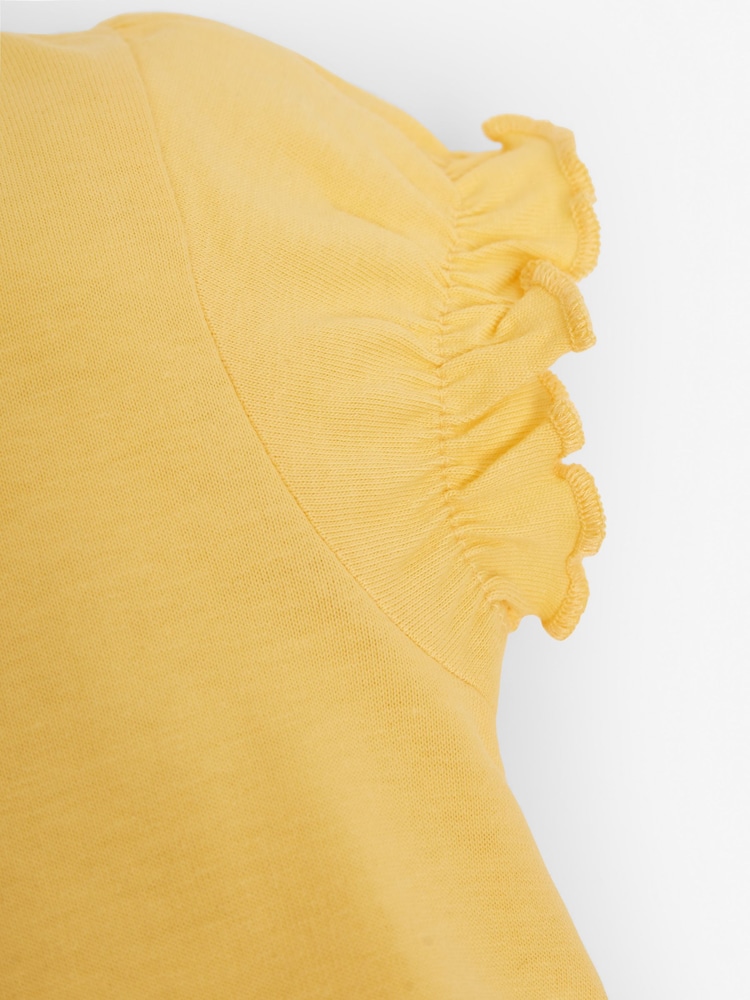 JoJo Maman Bébé Yellow Pretty T-Shirt - Image 2 of 2