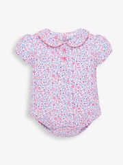 JoJo Maman Bébé Pastel Ditsy Ditsy Floral Peter Pan Bodysuit - Image 1 of 2