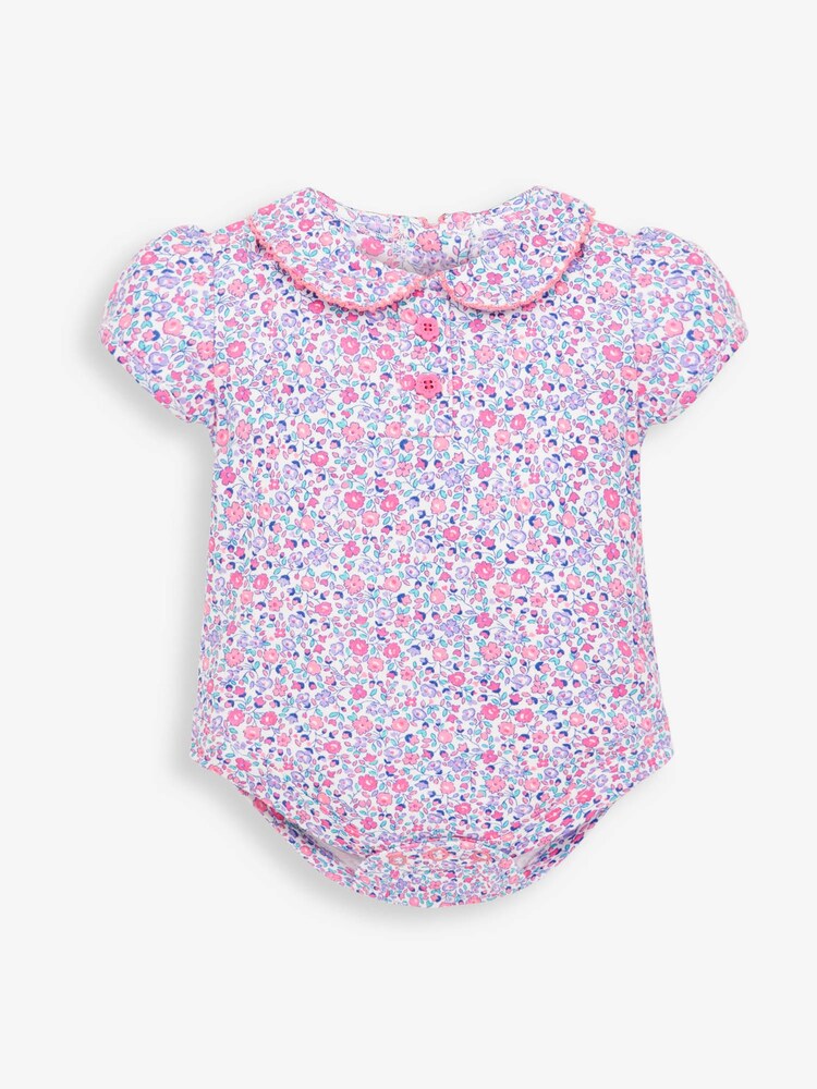 JoJo Maman Bébé Pastel Ditsy Ditsy Floral Peter Pan Bodysuit - Image 1 of 2 JoJo Maman Bébé Pastel Ditsy Ditsy Floral Peter Pan Bodysuit - Image 1 of 2