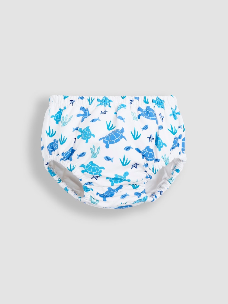 JoJo Maman Bébé Blue Turtle Swim Nappy - Image 1 of 3