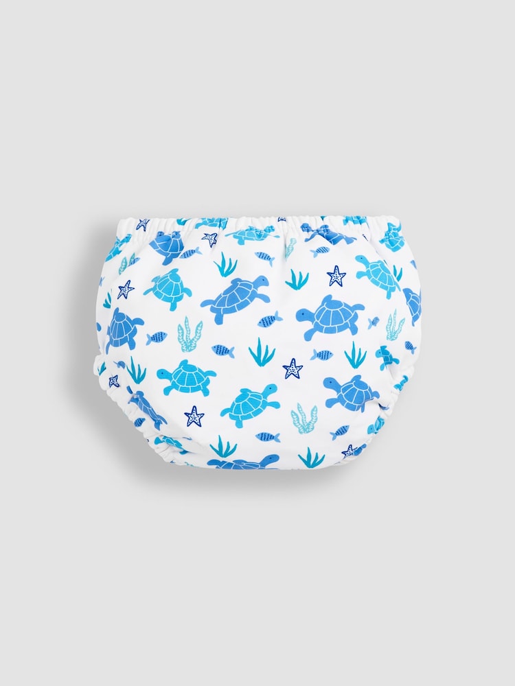 JoJo Maman Bébé Blue Turtle Swim Nappy - Image 2 of 3