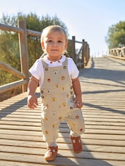 JoJo Maman Bébé White Lion Embroidered Collar Bodysuit - Image 4 of 5