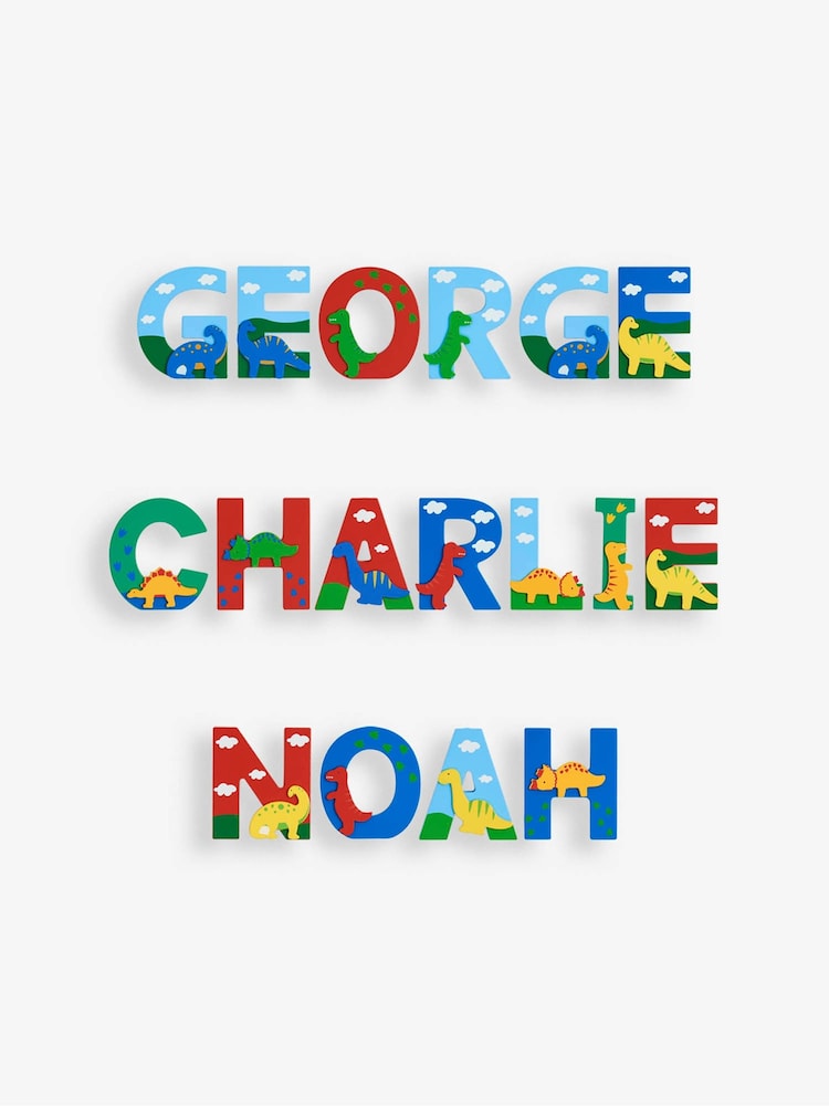 JoJo Maman Bébé Dinosaur Wooden Letters - Image 2 of 12