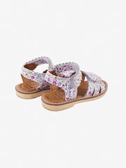 JoJo Maman Bébé Pink Pretty Leather Sandals - Image 2 of 4