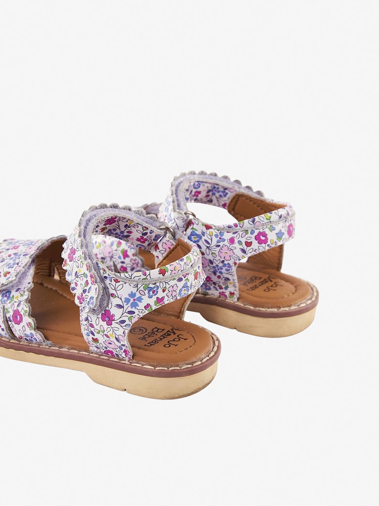 JoJo Maman Bébé Pink Pretty Leather Sandals - Image 4 of 4