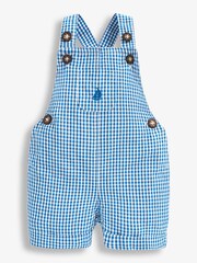 JoJo Maman Bébé Cobalt Boat Gingham Baby Dungarees - Image 2 of 3