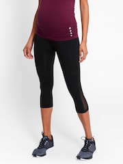 JoJo Maman Bébé Black Cropped Seamless Support Workout Maternity Leggings - Image 1 of 5