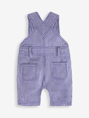 JoJo Maman Bébé Navy Nautical Stripe Baby Dungarees - Image 4 of 4