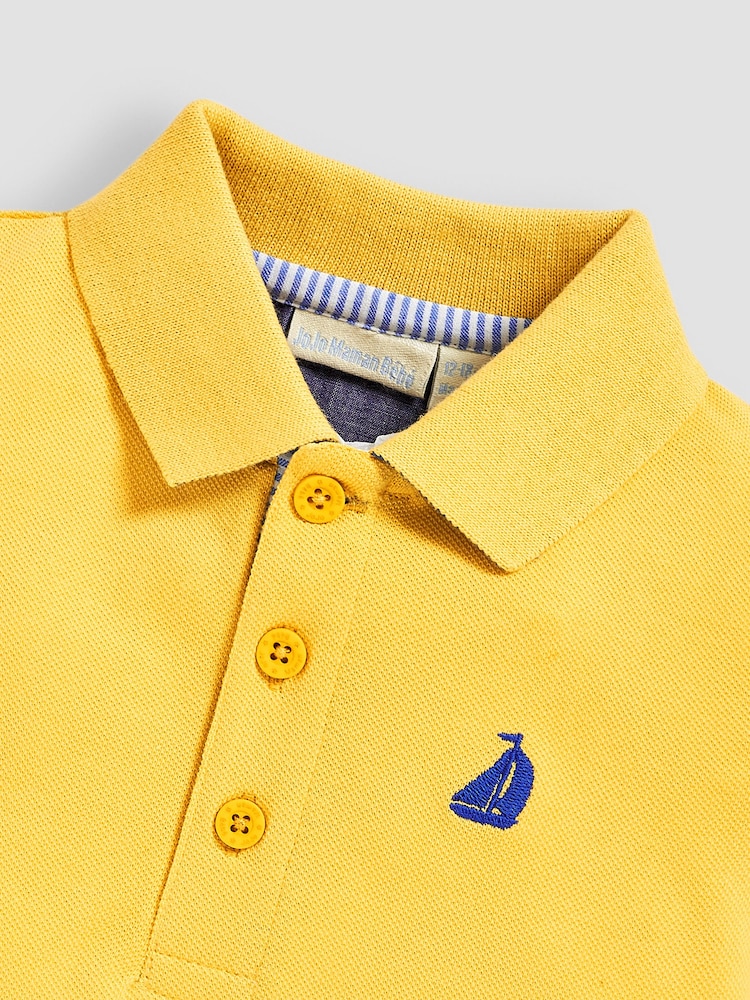 JoJo Maman Bébé Yellow Polo Shirt - Image 7 of 7