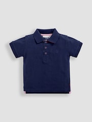 JoJo Maman Bébé Navy Blue Polo Shirt - Image 1 of 3