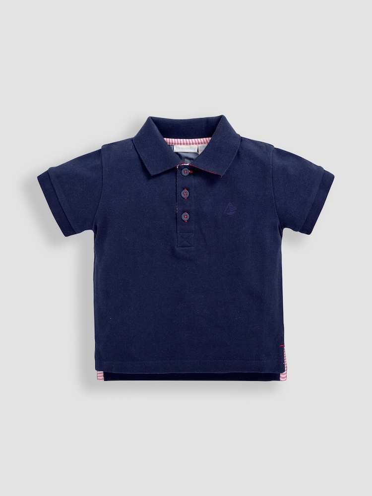 JoJo Maman Bébé Navy Blue Polo Shirt - Image 1 of 3