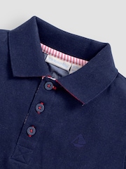 JoJo Maman Bébé Navy Blue Polo Shirt - Image 2 of 3