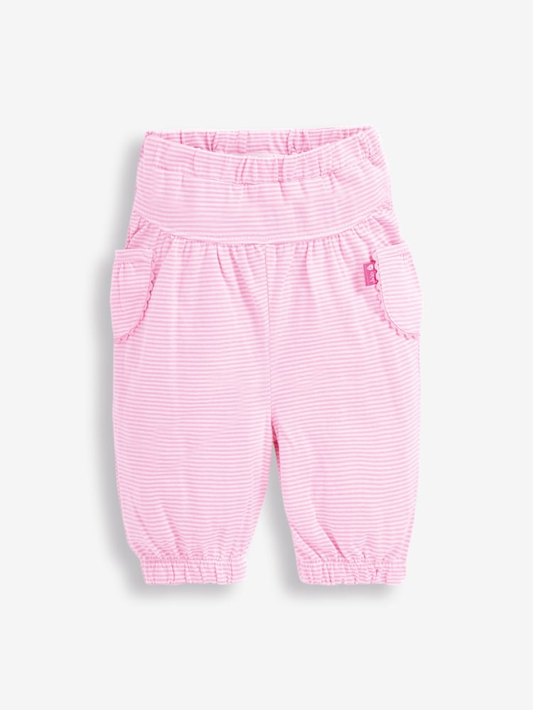 JoJo Maman Bébé Pink 2-Pack Floral Baby Trousers - Image 2 of 5