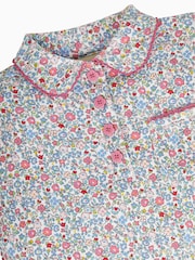 JoJo Maman Bébé Pink Summer Ditsy Floral Polo Shirt - Image 2 of 2