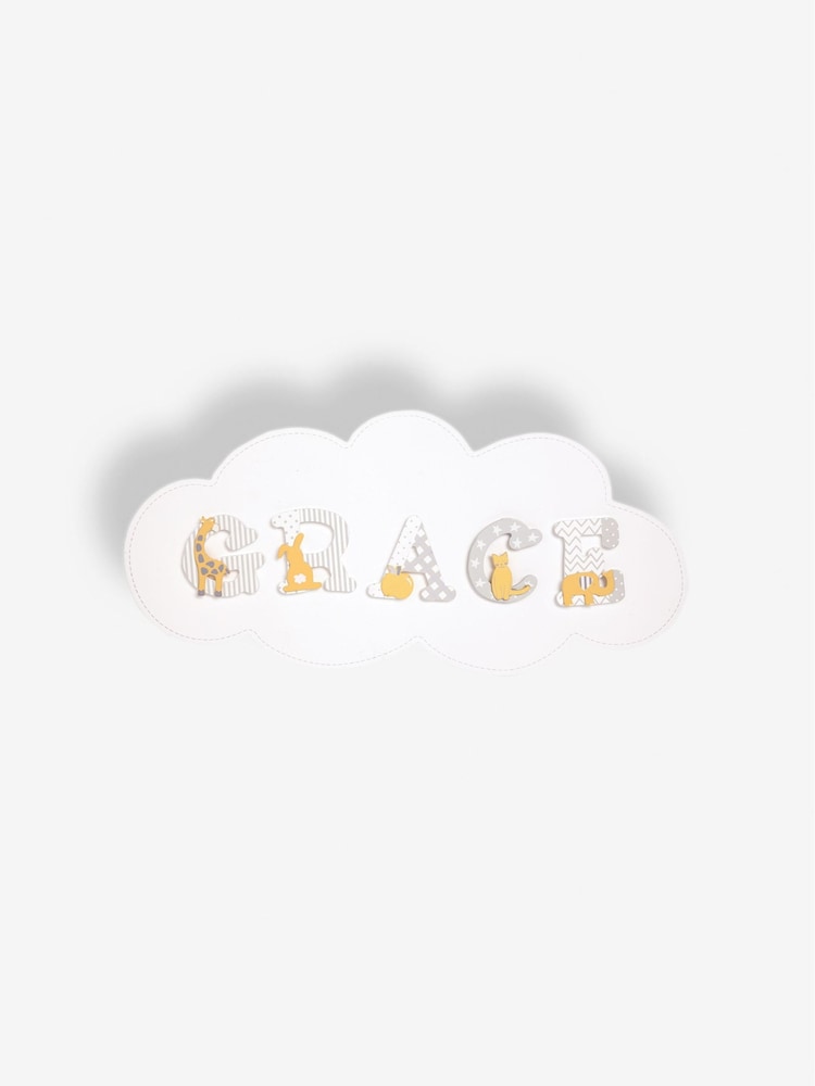 JoJo Maman Bébé White Cloud Letter Plaque - Image 1 of 1
