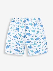 JoJo Maman Bébé Blue Turtle Swim Shorts with Integral Nappy - Image 2 of 3
