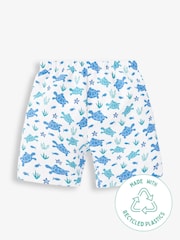 JoJo Maman Bébé Blue Turtle Swim Shorts with Integral Nappy - Image 3 of 3