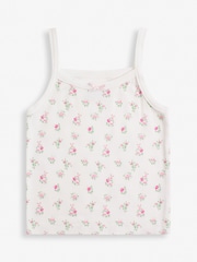 JoJo Maman Bébé Pink/Print 3-Pack Vest Set - Image 2 of 4