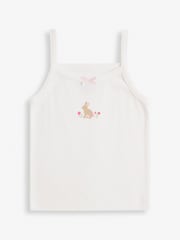 JoJo Maman Bébé Pink/Print 3-Pack Vest Set - Image 3 of 4