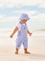 JoJo Maman Bébé Blue Stripe Sun Hat - Image 2 of 3