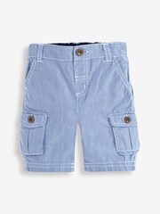 JoJo Maman Bébé Blue Stripe Cargo Shorts - Image 1 of 1