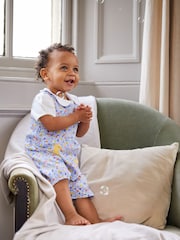 JoJo Maman Bébé White Plain Peter Pan Collar Baby Bodysuit - Image 2 of 6