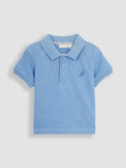 JoJo Maman Bébé Blue Polo Shirt - Image 1 of 4