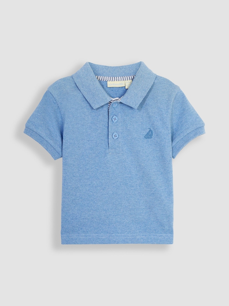 JoJo Maman Bébé Blue Polo Shirt - Image 1 of 4