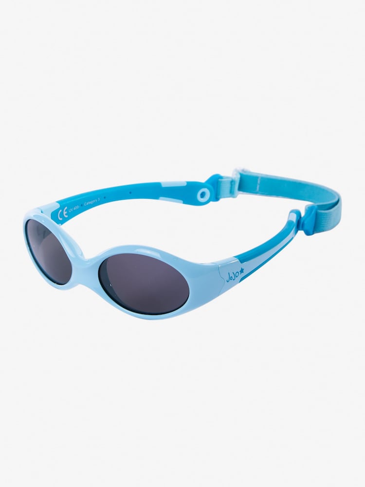 JoJo Maman Bébé Duck Egg Kids' Flexible Sunglasses with Straps - Image 1 of 4 JoJo Maman Bébé Duck Egg Kids' Flexible Sunglasses with Straps - Image 1 of 4