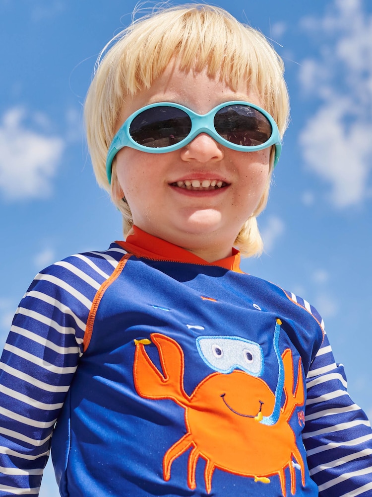 JoJo Maman Bébé Duck Egg Kids' Flexible Sunglasses with Straps - Image 4 of 4 JoJo Maman Bébé Duck Egg Kids' Flexible Sunglasses with Straps - Image 4 of 4