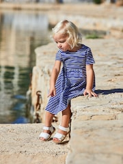 JoJo Maman Bébé White Pretty Leather Sandals - Image 3 of 4