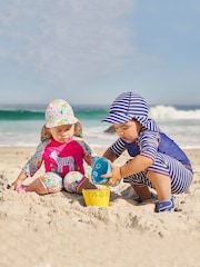 JoJo Maman Bébé Pink Safari UPF 50 2-Piece Sun Protection Suit - Image 1 of 6