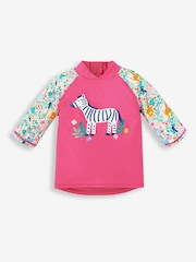 JoJo Maman Bébé Pink Safari UPF 50 2-Piece Sun Protection Suit - Image 4 of 6