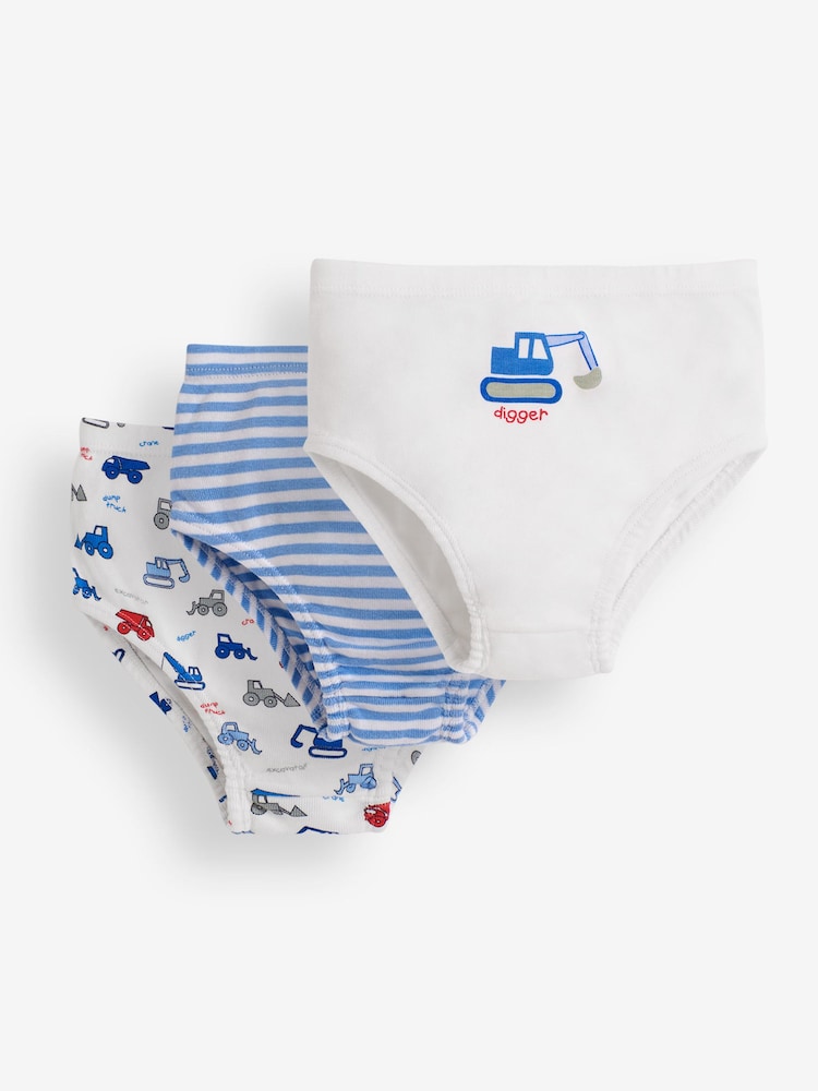 JoJo Maman Bébé Blue 3-Pack Pants Set - Image 1 of 4