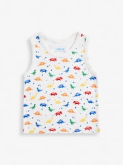 JoJo Maman Bébé Dinosaur 3-Pack Boys' Vest Set - Image 2 of 5