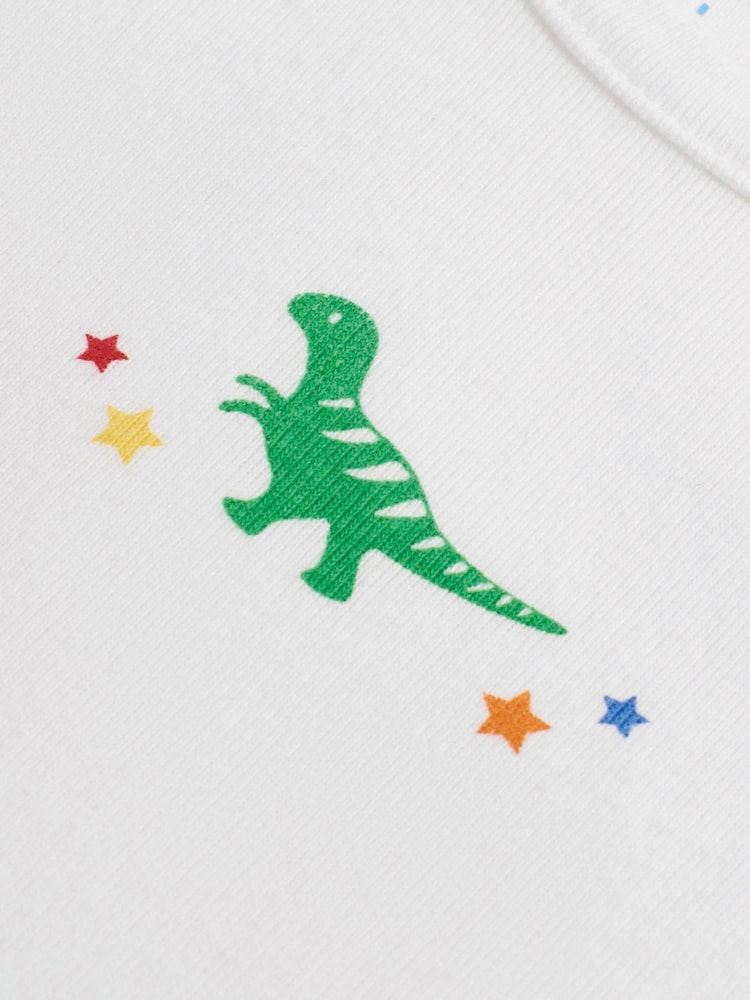 JoJo Maman Bébé Dinosaur 3-Pack Boys' Vest Set - Image 5 of 5