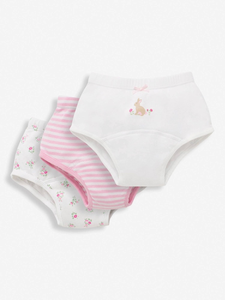 JoJo Maman Bébé Bunny 3-Pack Girls' Training Knickers - Image 1 of 4
