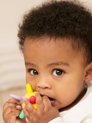 JoJo Maman Bébé Multi 2-Pack Silicone Sensory Travel Teether Balls - Image 4 of 4