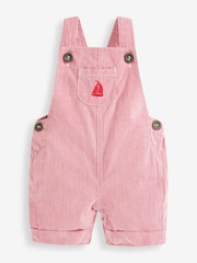 JoJo Maman Bébé Red Boat Stripe Dungarees - Image 1 of 2