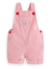 JoJo Maman Bébé Red Boat Stripe Dungarees - Image 2 of 2